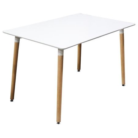Best Master Furniture Best Master Furniture G01 Dining Table Mid Century Modern White Dining Table; White G01 Dining Table
